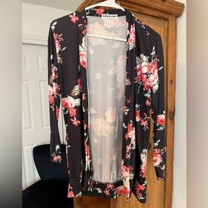 Black floral Ecowish cardigan